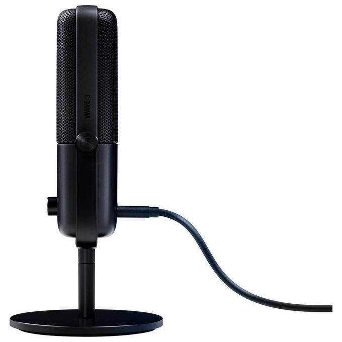 Elgato Wave:3 Microfono Usb a Condensatore e Soluzione di Mixaggio Digitale Tecnologia Anti-Clipping Disattivazione Audio Capacitiva Streaming e Podcasting