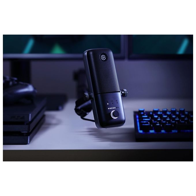 Elgato Wave:3 Microfono Usb a Condensatore e Soluzione di Mixaggio Digitale Tecnologia Anti-Clipping Disattivazione Audio Capacitiva Streaming e Podcasting