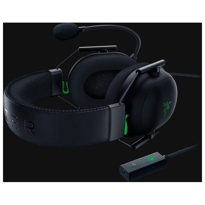 Razer BlackShark V2 con Scheda Audio USB - Cuffie da gioco premium Esports Cablate Multipiattaforma Driver da 50 mm Cancellazione Passiva con PC Mac PS4 Xbox One Switch