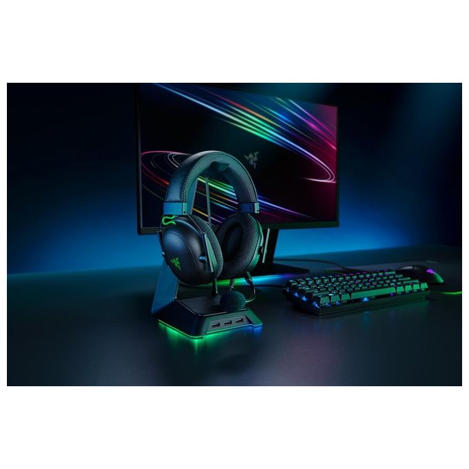 Razer BlackShark V2 con Scheda Audio USB - Cuffie da gioco premium Esports Cablate Multipiattaforma Driver da 50 mm Cancellazione Passiva con PC Mac PS4 Xbox One Switch