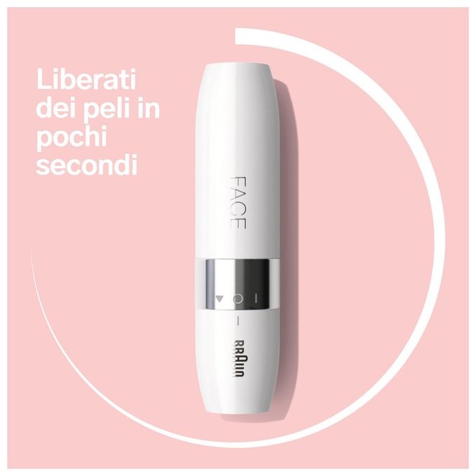Braun Face FS1000 Mini Depilatore Donna Viso con Luce Smartlight Bianco
