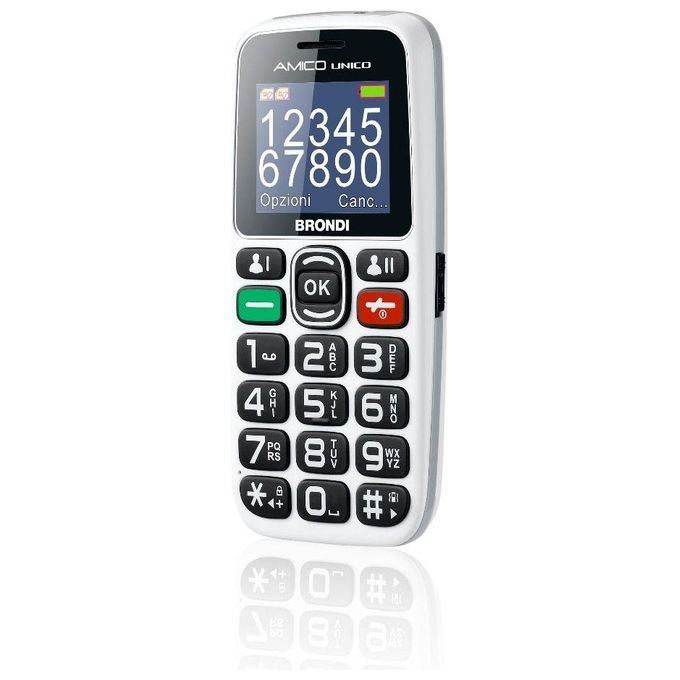 Brondi Telefono Cellulare Amico Unico Bianco
