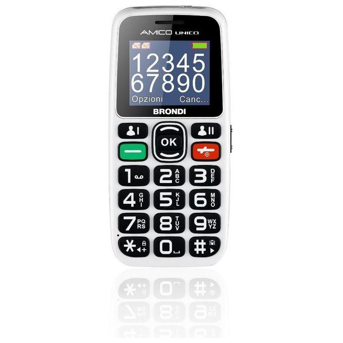 Brondi Telefono Cellulare Amico Unico Bianco