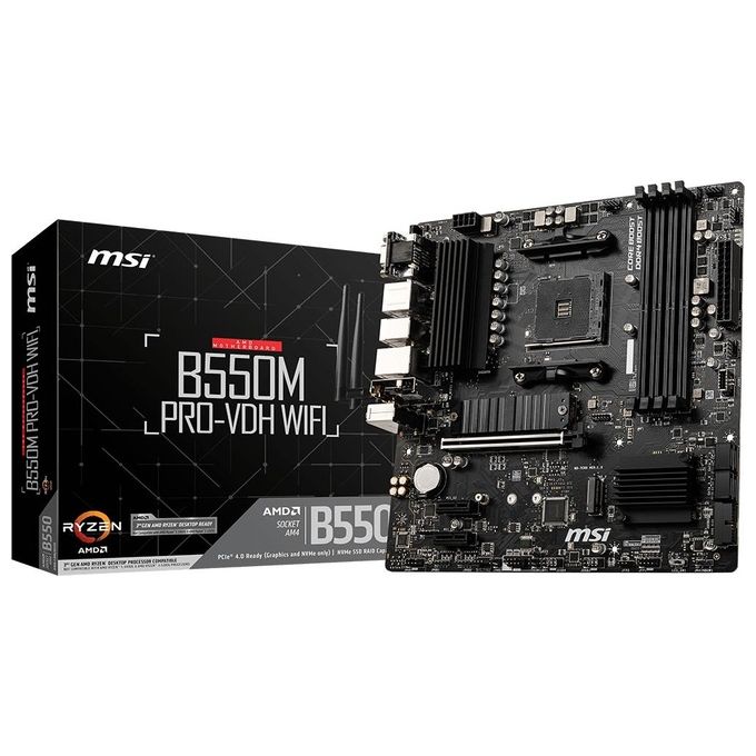 MSI B550M PRO-VDH WIFI Presa Am4 Micro Atx Amd B550