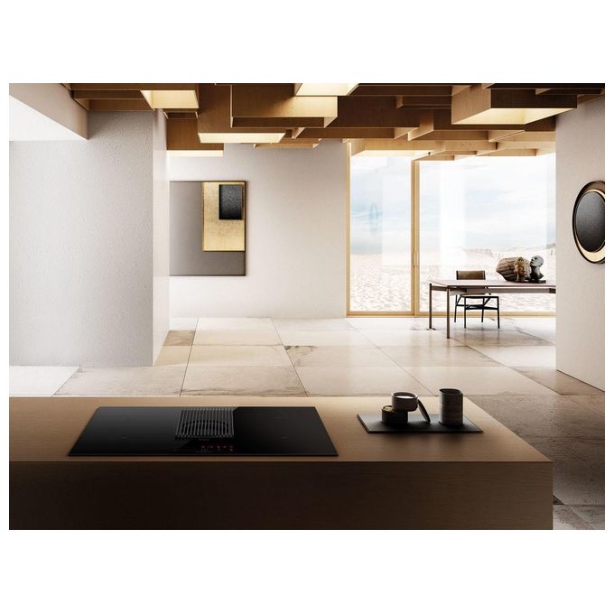 Elica NIKOLATESLA PRIME BL-F-83 Piano cottura filtrante a Induzione con cappa integrata 4 zone 83 cm Vetro Nero + Ghisa PRF0143159