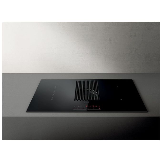 Elica NIKOLATESLA PRIME BL-F-83 Piano cottura filtrante a Induzione con cappa integrata 4 zone 83 cm Vetro Nero + Ghisa PRF0143159