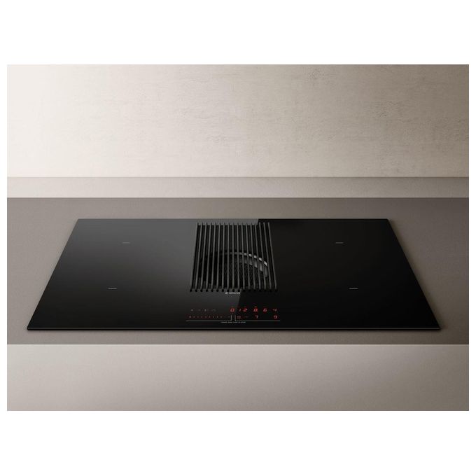 Elica NIKOLATESLA PRIME BL-F-83 Piano cottura filtrante a Induzione con cappa integrata 4 zone 83 cm Vetro Nero + Ghisa PRF0143159