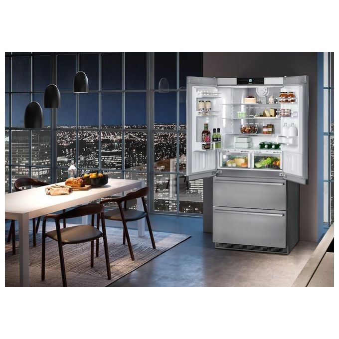 Liebherr CBNes 6256 Frigorifero Combinato Allestimento Premium Plus Capacita 585 Litri Classe energetica F 204 cm NoFrost BioFresh Ice Maker Acciaio Satinato
