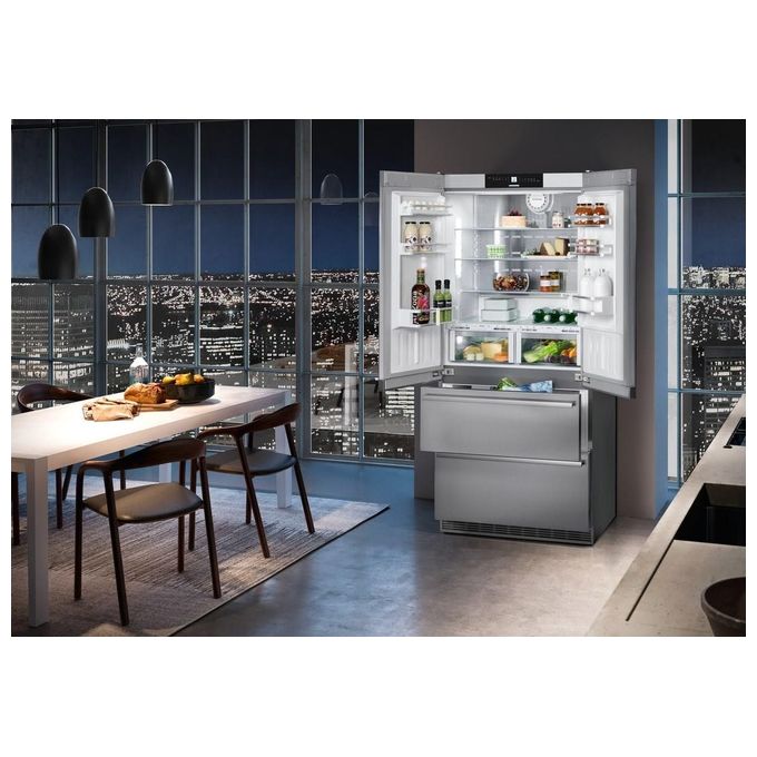 Liebherr CBNes 6256 Frigorifero Combinato Allestimento Premium Plus Capacita 585 Litri Classe energetica F 204 cm NoFrost BioFresh Ice Maker Acciaio Satinato