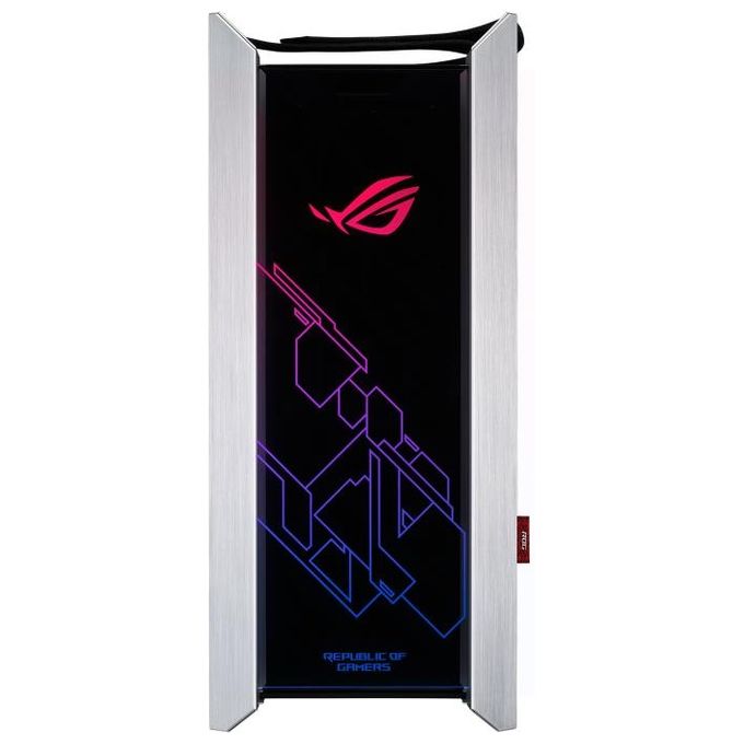 ASUS GX601 ROG Strix Helios White Edition Case Gaming ATX e EATX Mid Tower Vetro Temperato Fume' su Tre Lati Illuminazione Aura Sync RGB Telaio in Alluminio Maniglie per il Trasporto USB 3.1 Bianco