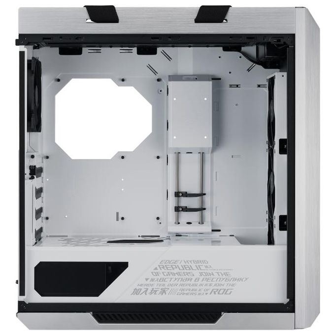 ASUS GX601 ROG Strix Helios White Edition Case Gaming ATX e EATX Mid Tower Vetro Temperato Fume' su Tre Lati Illuminazione Aura Sync RGB Telaio in Alluminio Maniglie per il Trasporto USB 3.1 Bianco