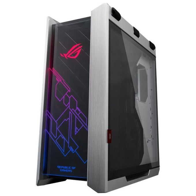 ASUS GX601 ROG Strix Helios White Edition Case Gaming ATX e EATX Mid Tower Vetro Temperato Fume' su Tre Lati Illuminazione Aura Sync RGB Telaio in Alluminio Maniglie per il Trasporto USB 3.1 Bianco