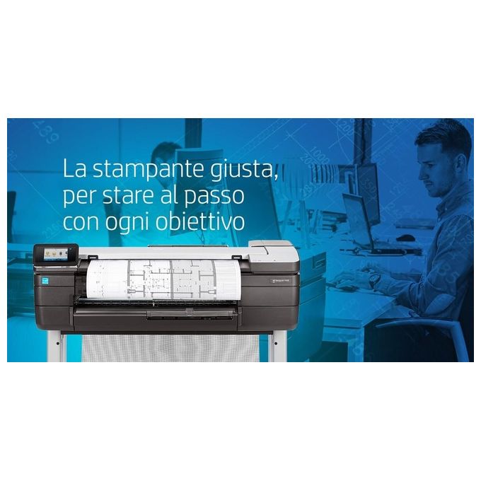 HP Designjet T830 Stampante Grandi Formati Getto Termico d'Inchiostro a Colori 2400x1200 Dpi A0 Collegamento Ethernet Lan Wi-fi