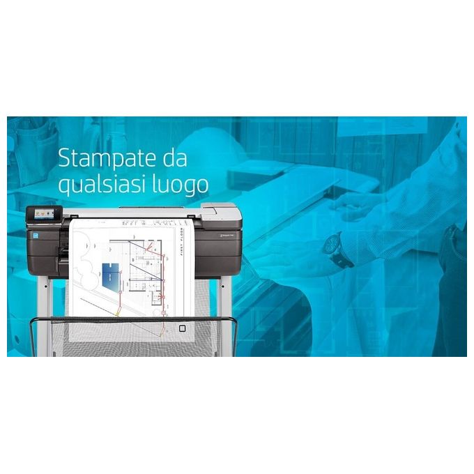 HP Designjet T830 Stampante Grandi Formati Getto Termico d'Inchiostro a Colori 2400x1200 Dpi A0 Collegamento Ethernet Lan Wi-fi