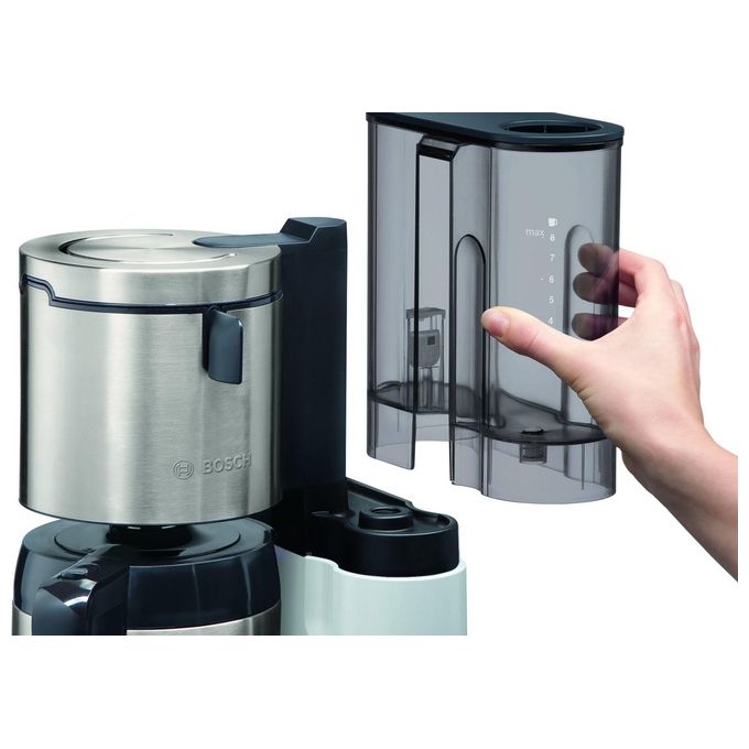Bosch TKA8A683 Styline Macchina da caffe' con Filtro Caraffa Termica 1,1 L 8 tazze 1100 W colore Nero Bianco