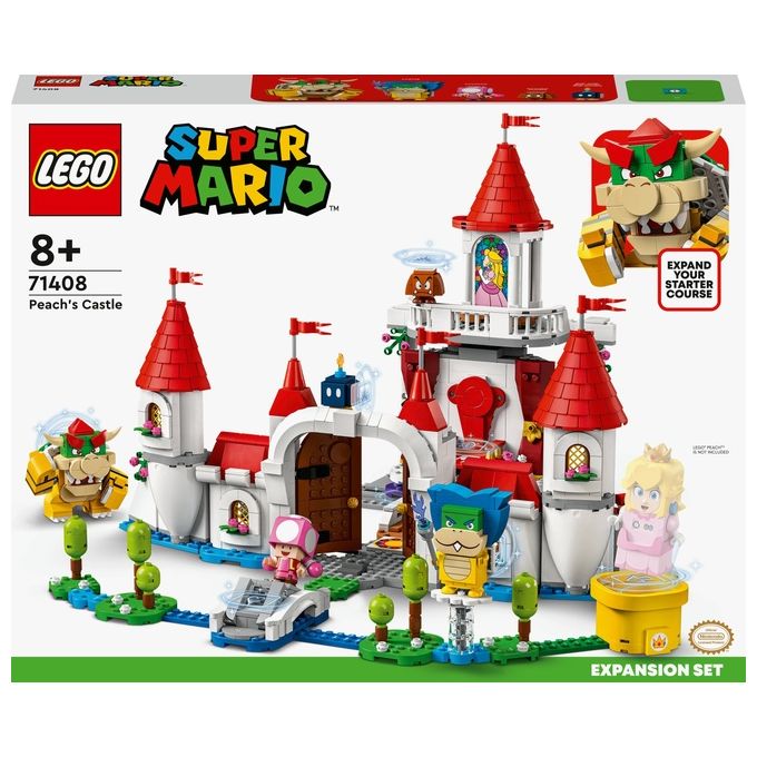 LEGO 71408 Super Mario Pack Espansione Castello di Peach 1216 pezzi 5 personaggi inclusi (48x37x9 5 cm) colore Nero