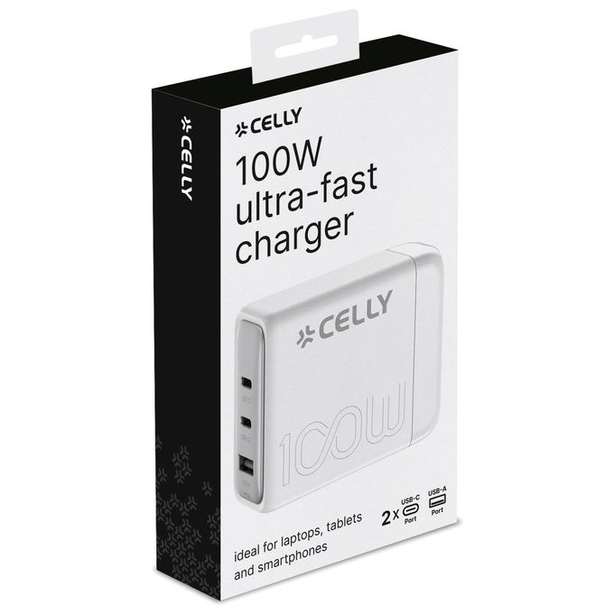 Celly Powerstation 2 Usb-CUsb-A 100W Gan