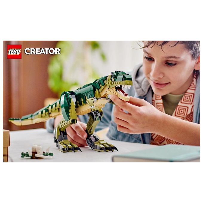 LEGO Creator 3 in 1 T. Rex Dinosauro Giocattolo Trasformabile in 3 Modellini Snodabili come Triceratopo e Pterodattilo Giochi per Bambini e Bambine da 9 Anni Idea Regalo di Compleanno 31151