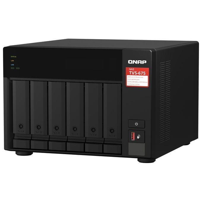 Qnap TVS-675 Nas Tower Collegamento Ethernet Lan Nero Kx-u6580