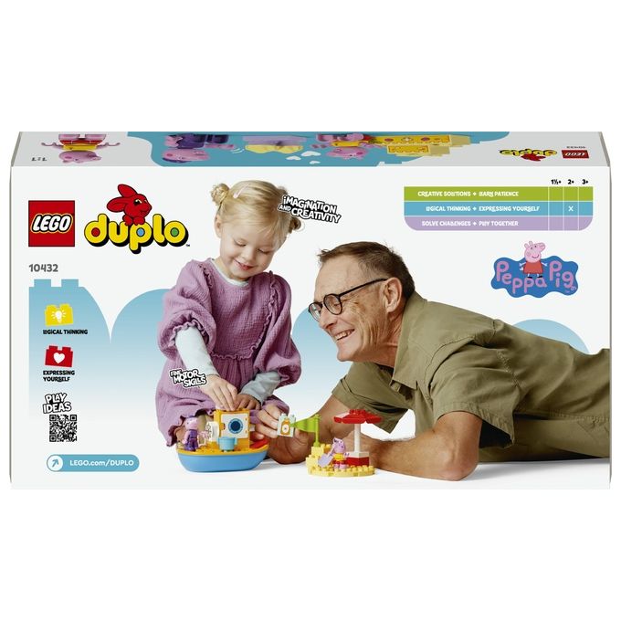 LEGO DUPLO Viaggio in Barca di Peppa Pig Giochi Educativi per Bambine e Bambini da 2 Anni Giocattolo per l'Apprendimento Prescolare da Costruire con 2 Personaggi Idea Regalo 10432