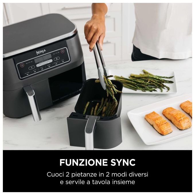 Ninja AF300 Friggitrice ad Aria Calda 7.6 Litri 1690W Nero