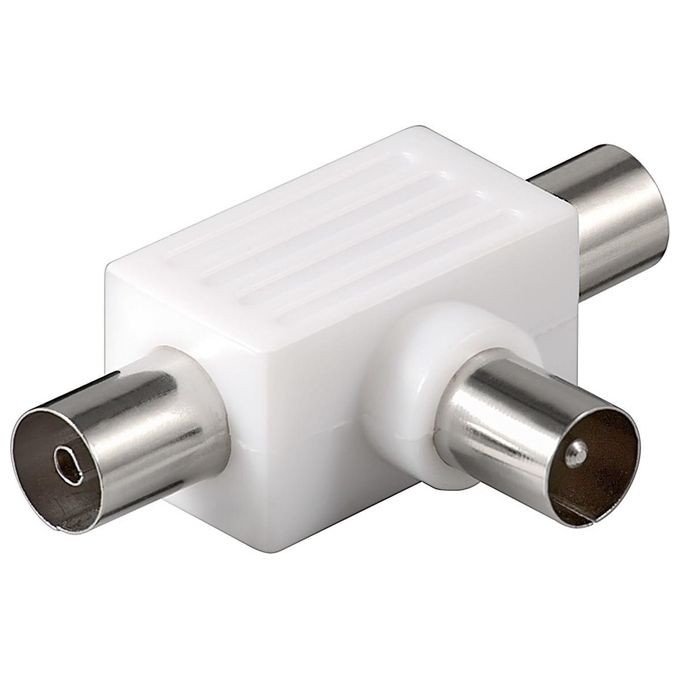 Wentronic CA 1008 P Adattatore Coassiale Connettori 2 Femmina 1 Maschio in Plastica