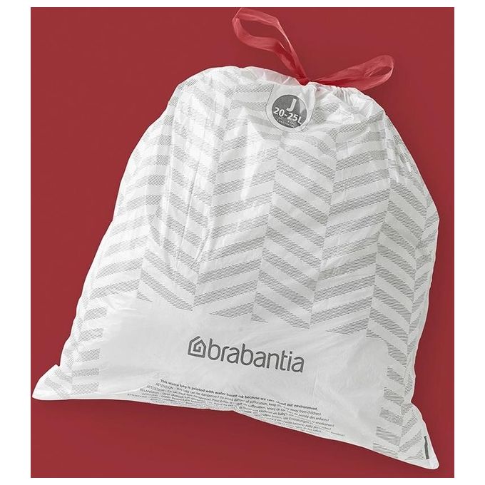 Brabantia 115608 PerfectFit Sacchi Immondizia Codice J 23 L 40 pz Plastica Riciclata colore Bianco