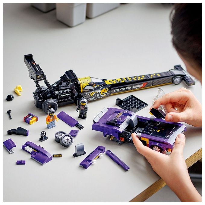 LEGO Speed Champions Mopar Dodge--Srt Top Fuel Dragster E 1970 Dodge Challenger T-A