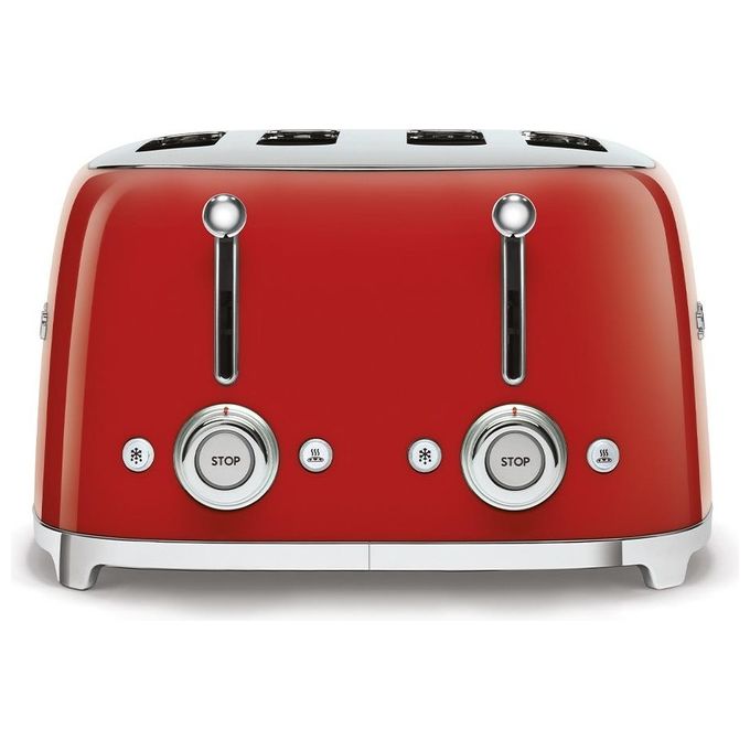 Smeg TSF03RDEU Estetica 50's Style Tostapane 4 Fette 6 Livelli di Doratura Rosso