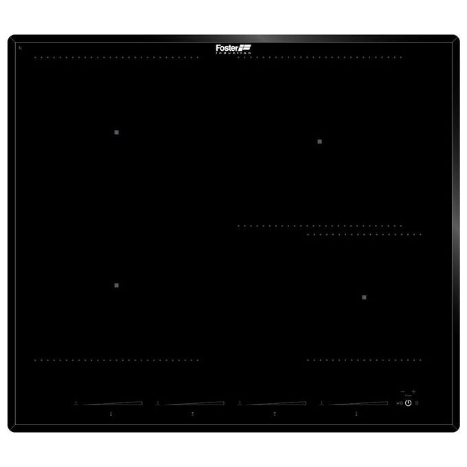 Foster 7381 645 Serie KE Induction Piano Cottura a Induzione in Vetroceramica 4 Zone Touch Control 9 Livelli di potenza Powerboost 58 cm Nero