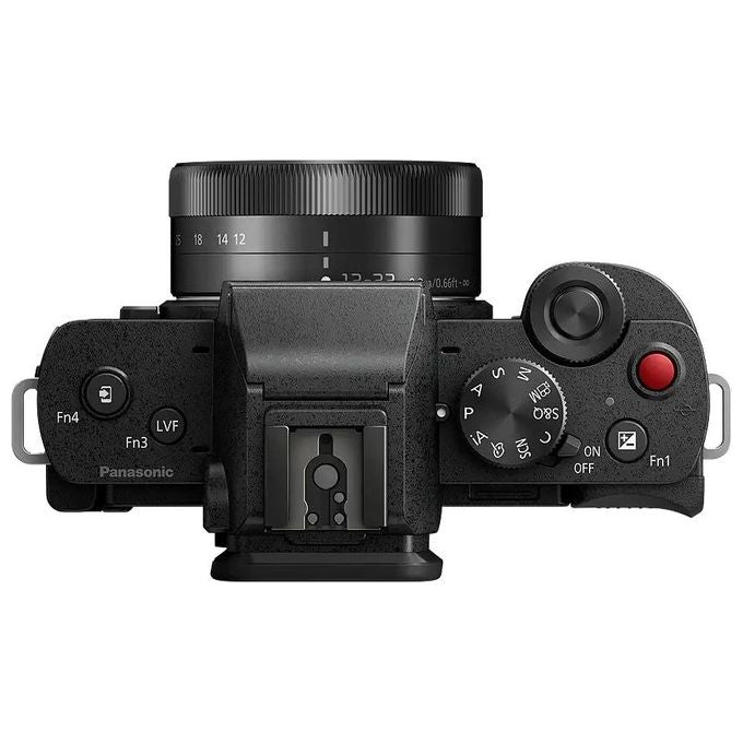 Panasonic Lumix DC-G100DKEGK Fotocamera Mirrorless Micro Quattro Terzi con Obiettivo Lumix G Vario 12-32mm F3.5-5.6 20.3MP 4K 30p e FHD 60 Video Nero