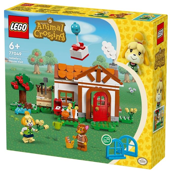 LEGO 77049 Animal Crossing – Isabelle’s House Visit, Set da Costruzione 389 Pezzi con 2 Minifigure, Eta' 6+