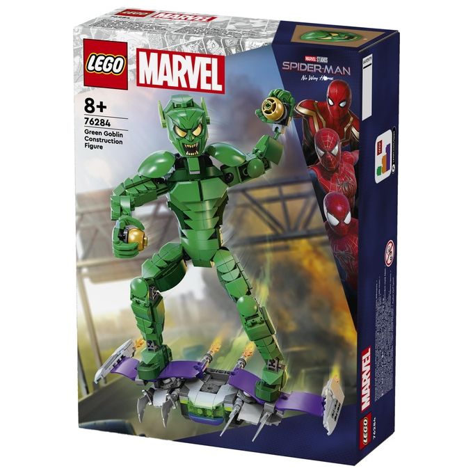 LEGO Marvel 76284 Personaggio Costruibile di Goblin, Gioco per Bambini 8+, Action Figure Snodabile del Nemico di Sider-Man