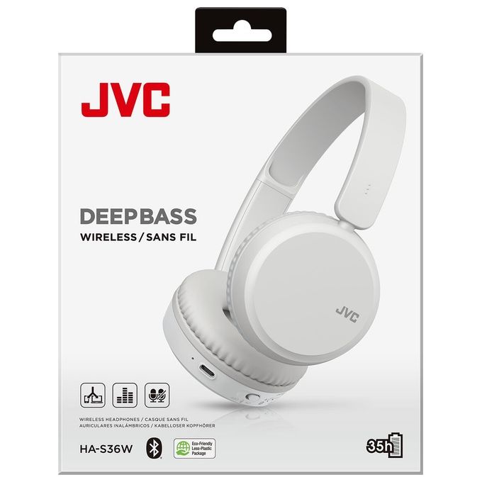 JVC HA-S36W-W-U Auricolare On-Ear BT Bianco