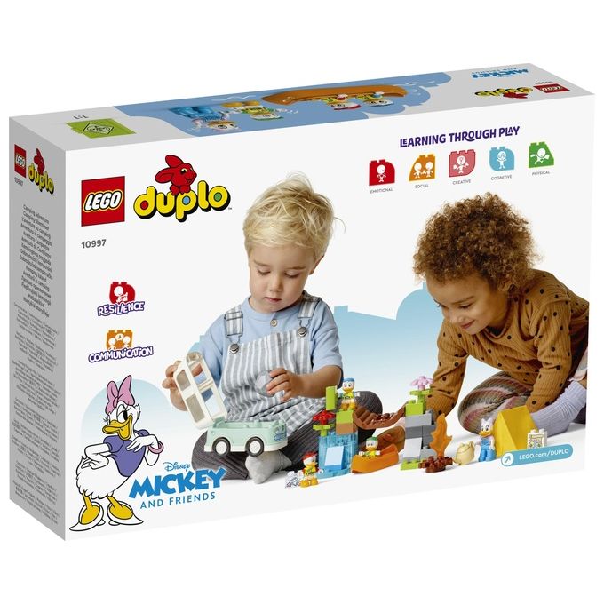 LEGO DUPLO Disney Topolino e i Suoi Amici 10997 Avventura in Campeggio con Camper Giocattolo e Paperina, Giochi per Bambini 2+