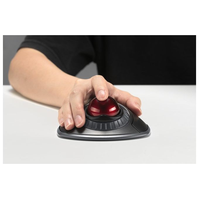 Kensington K70992WW Trackball Orbit Wireless con Rotella di Scorrimento DPI Regolabili 400 800 1200 1600 Connessione Bluetooth e RF 2.4 GHz Design Ambidestro Poggiapolsi Rimovibile colore Nero