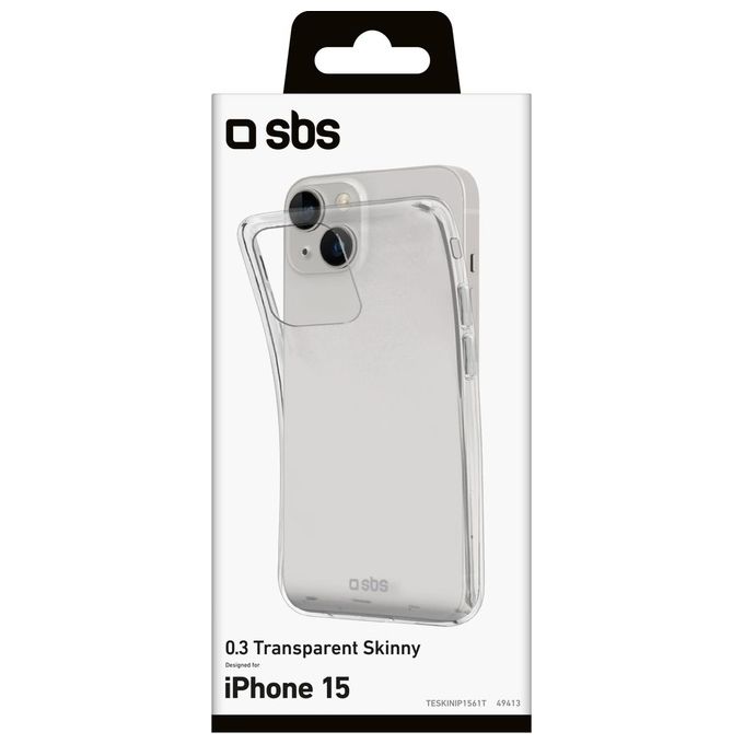 Sbs Cover Skinny per iPhone 15 Trasparente