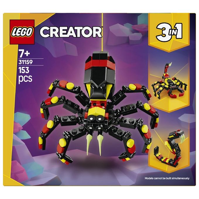 LEGO Set Animali Selvatici 31159 Ragno Trasformista Creator 3 in 1 Modellismo Creativo e Divertente per Appassionati di Costruzioni