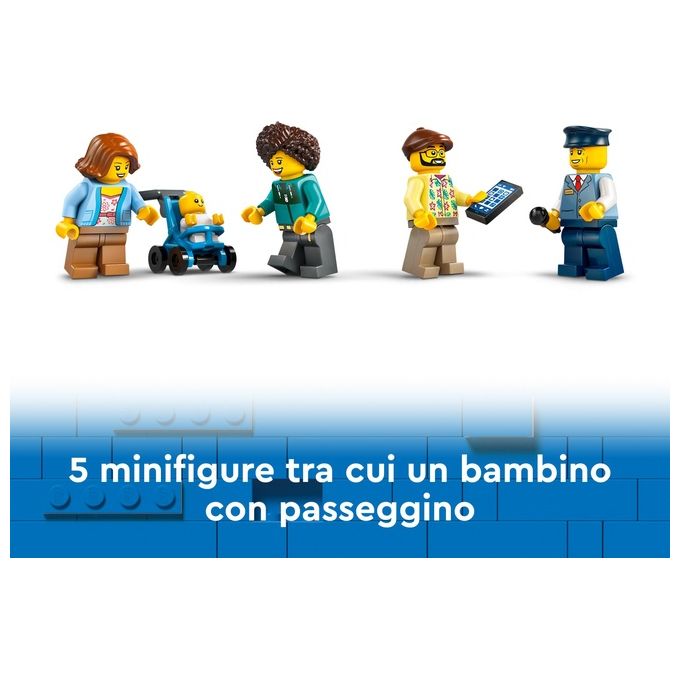 LEGO City Autobus Turistico Rosso a Due Piani Giochi per Bambini e Bambine da 7 Anni in su con Veicolo Giocattolo in Stile Londinese da Costruire e 5 Minifigure Idea Regalo di Compleanno 60407