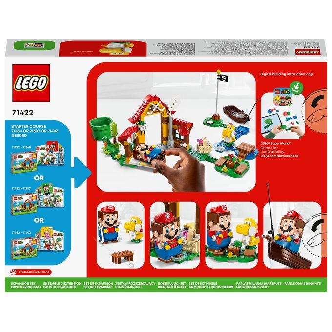 LEGO Super Mario 71422 – Picnic a Casa di Mario, Set di Espansione 259 Pezzi con Personaggi di Mario, Yoshi e Goomba, Eta' 6+