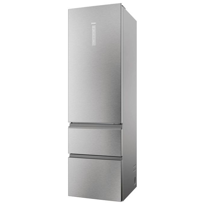 Haier HTW5620DNMG Frigorifero combinato 3D 60 Serie 5 Libera installazione 414 litri 3 porte No Frost Luce Led Classe D Silver
