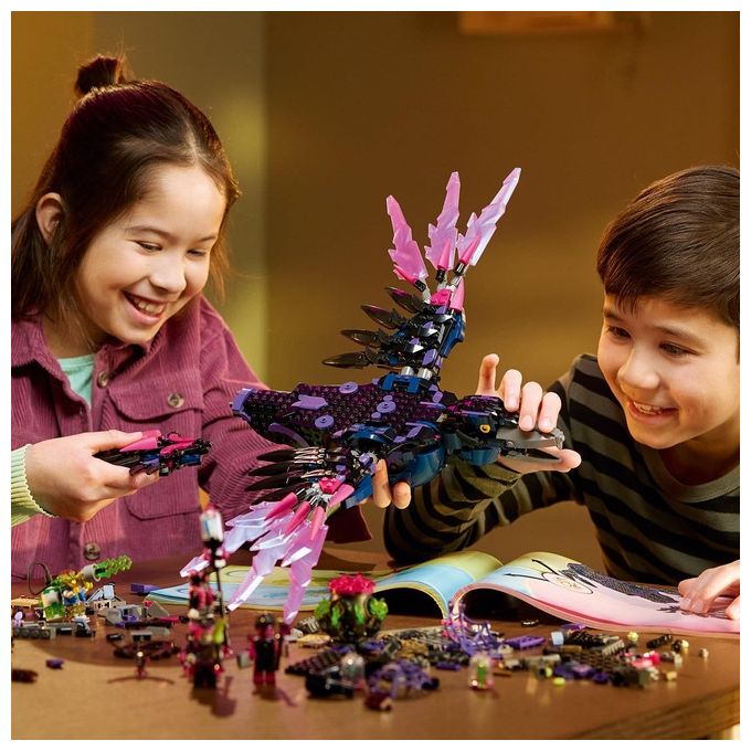 Lego Dreamzzz 2 in 1 Corvo di Mezzanotte della Mai-Strega, Giocattolo d'Avventura Trasformabile in Casa o Ragno, con 6 Personaggi