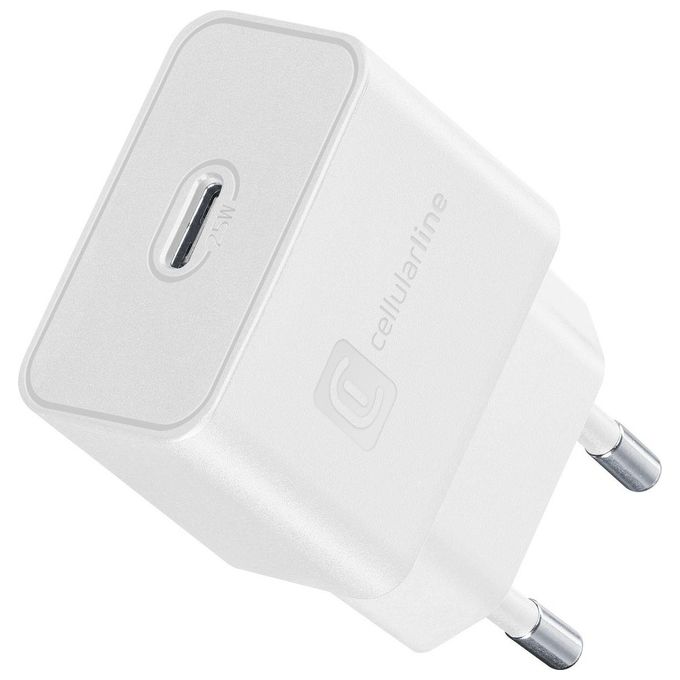 Cellular Line Caricabatterie da Rete Samsung USB-C Super Fast Charge PD 25W Bianco