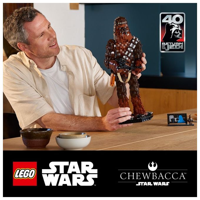 LEGO Star Wars 75371 Chewbacca, Kit Modellismo per Adulti da Collezione 40° Anniversario Il Ritorno dello Jedi, Idea Regalo