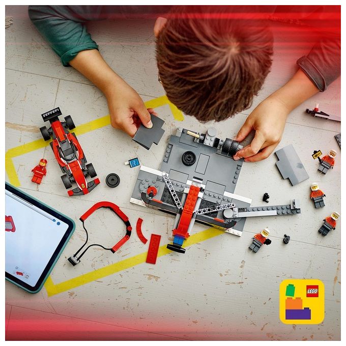Lego 60443 City Formula 1 Set da Costruzione Pit Stop e Meccanici con Monoposto Ferrari F1 322 Pezzi 5 Minifigure eta' 6+