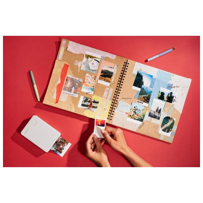 Canon Stampante portatile SELPHY QX20: per la stampa Wi-Fi direttamente dal tuo dispositivo smart. Stampa a sublimazione 2 formati di stampe con adesivo rimovibile e ricarica USB-C - Rosso