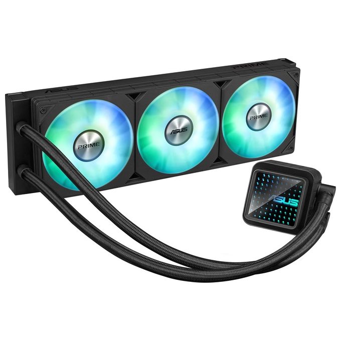 ASUS Prime LC 360 ARGB Dissipatore a Liquido All-In-One Tre Ventole con Led ARGB e Illuminazione Aura 40cm di Tubi Compatible con Diverse Schede Madri Intel e AMD Nero