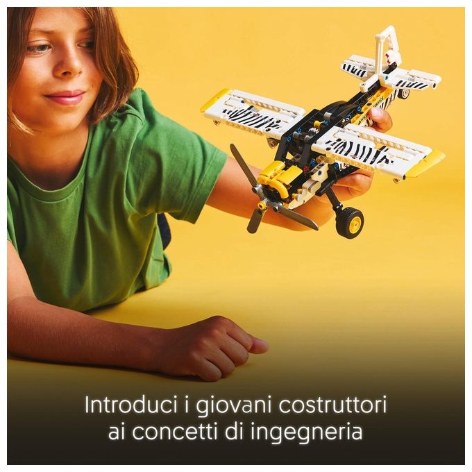 LEGO Aereo Bush Technic 42198 Modellino da Costruzione Innovativo ed Educativo per Appassionati di Ingegneria e Design Creativo
