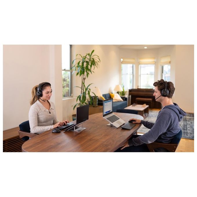 Kensington K83452WW Cuffie over-ear Bluetooth H3000 Cancellazione Rumore Attiva con AI Durata Batteria 60 h Connessione Bluetooth 5.2 colore Nero