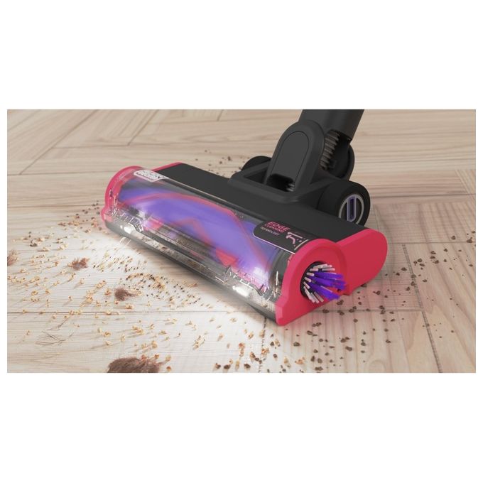 Black+Decker Scopa Ricaricabile 21.6V fino a 35 Minuti 100W 2 Turbo Spazzole Laterali